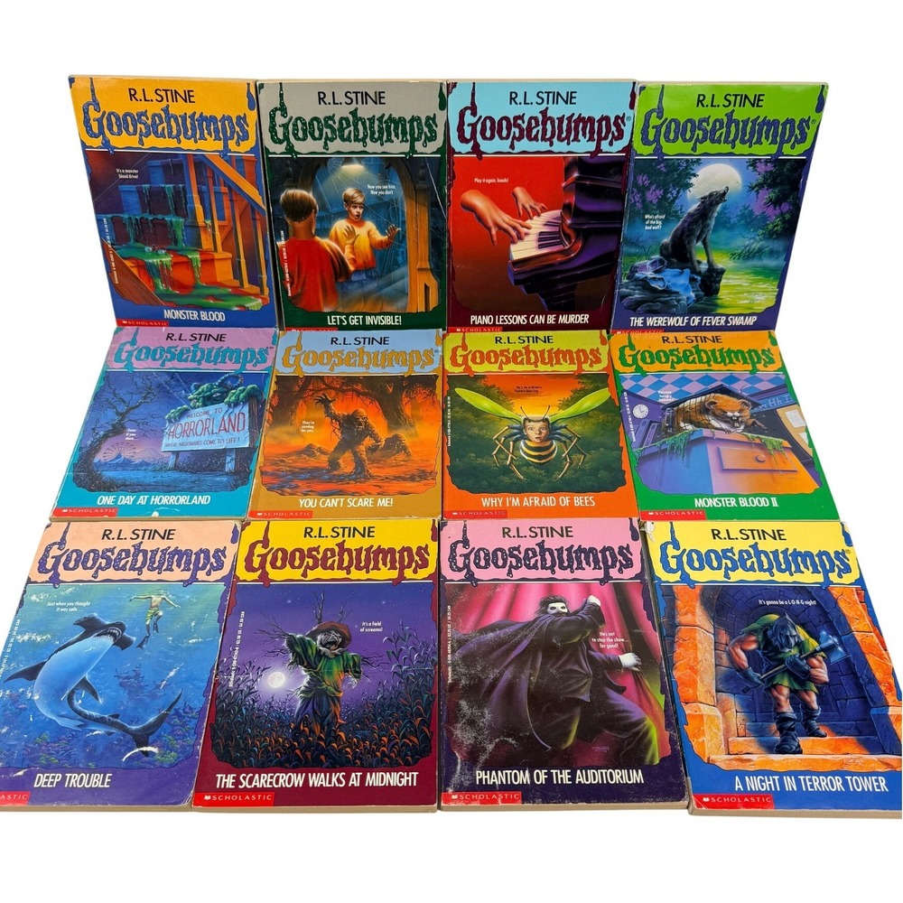 Goosebumps Books R.L. Stine Lot 12 Vintage Paperbacks Scholastic Books
